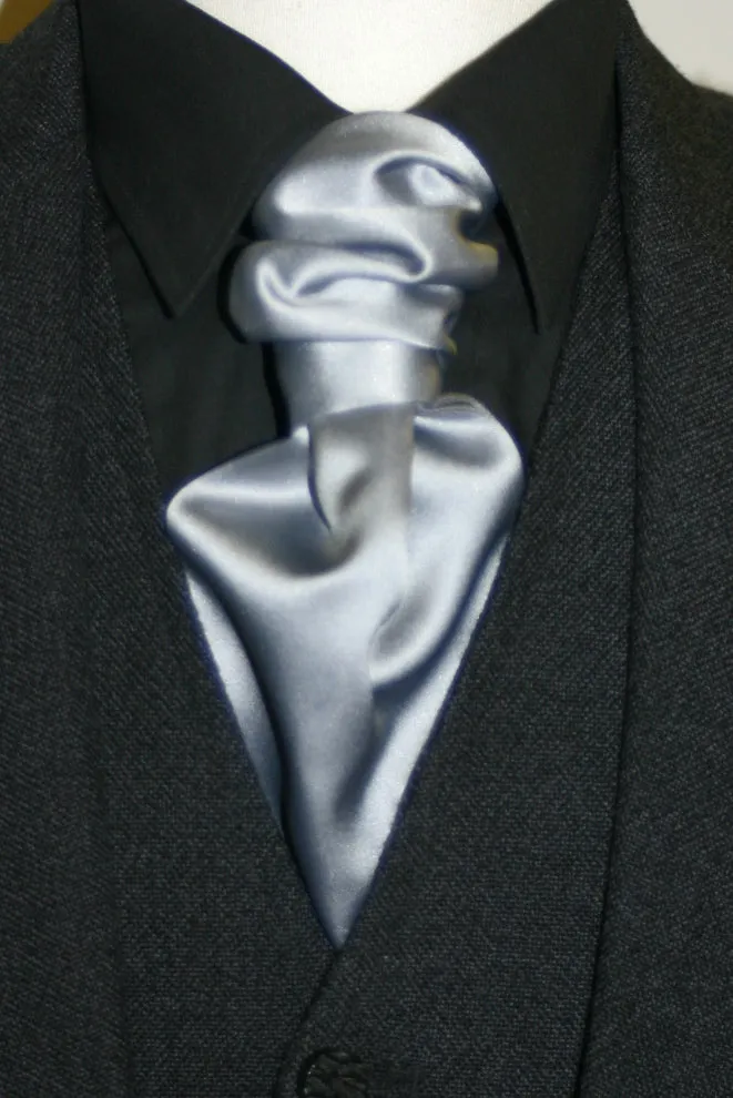 Silver grey Ruche Cravat