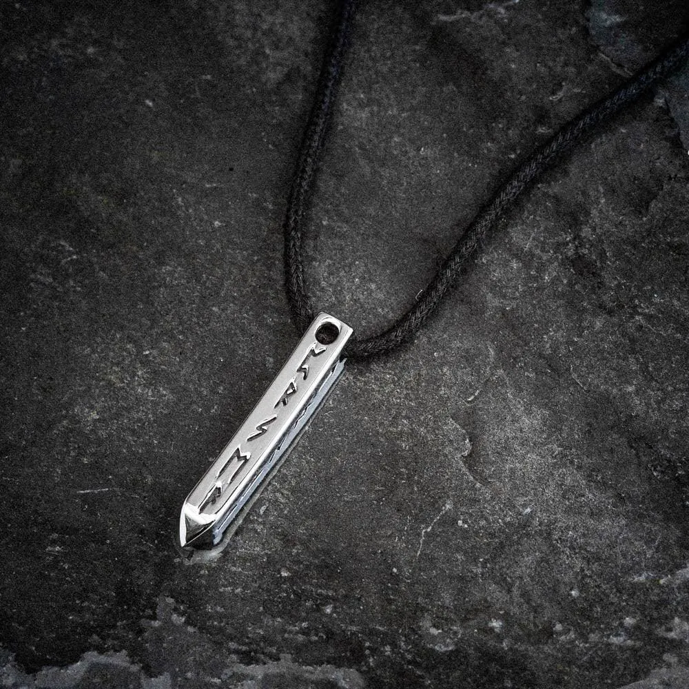 Stainless Steel Obelisk Rune Necklace