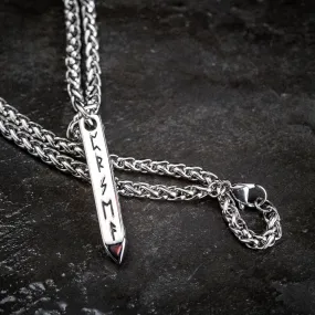 Stainless Steel Obelisk Rune Necklace