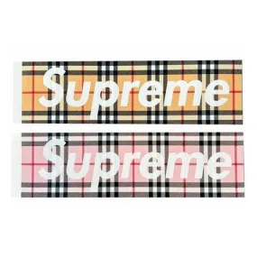 Supreme Burberry Box Logo Sticker Set