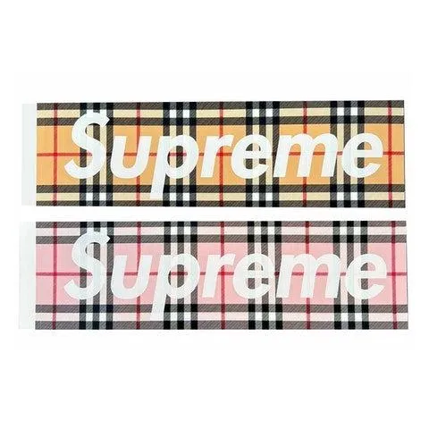 Supreme Burberry Box Logo Sticker Set