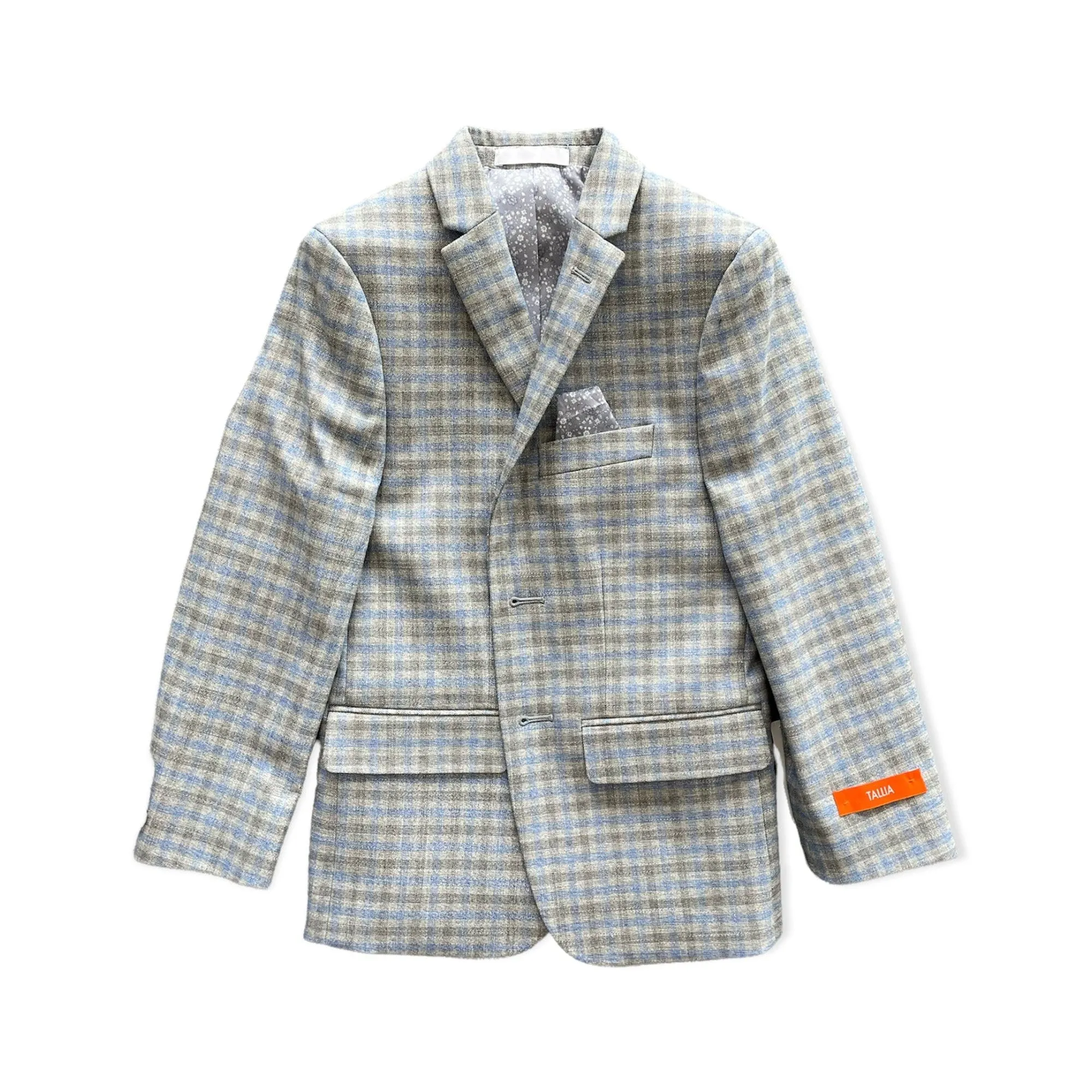 Tallia Boys Grey Grid Sports Jacket XZ0039