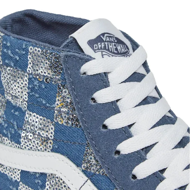 VANS UNISEX Sk8-Hi Tapered Stackform Sneakers (Glimmer Check Vintage Indigo)