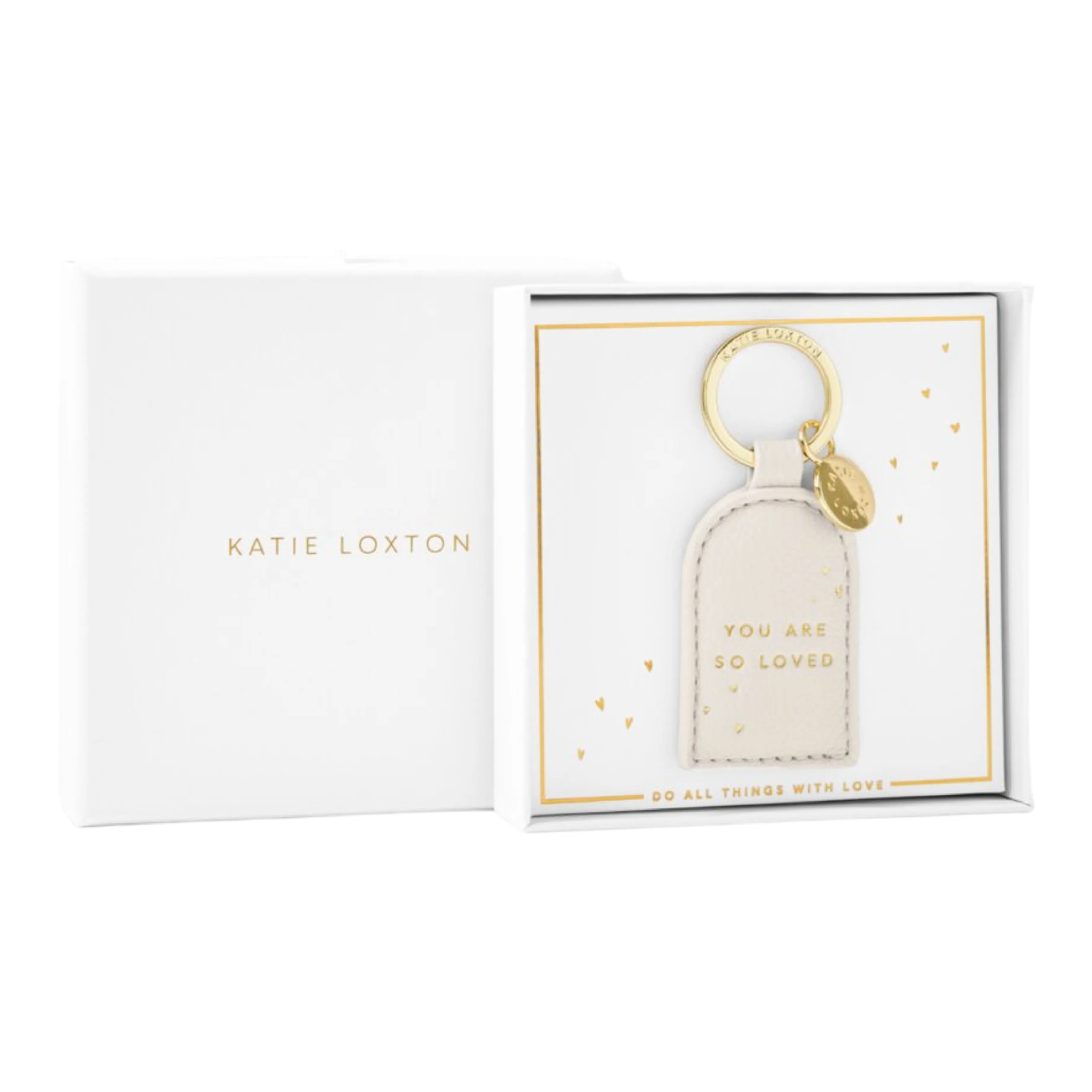 'You Are So Loved' Boxed Keyring | Off White