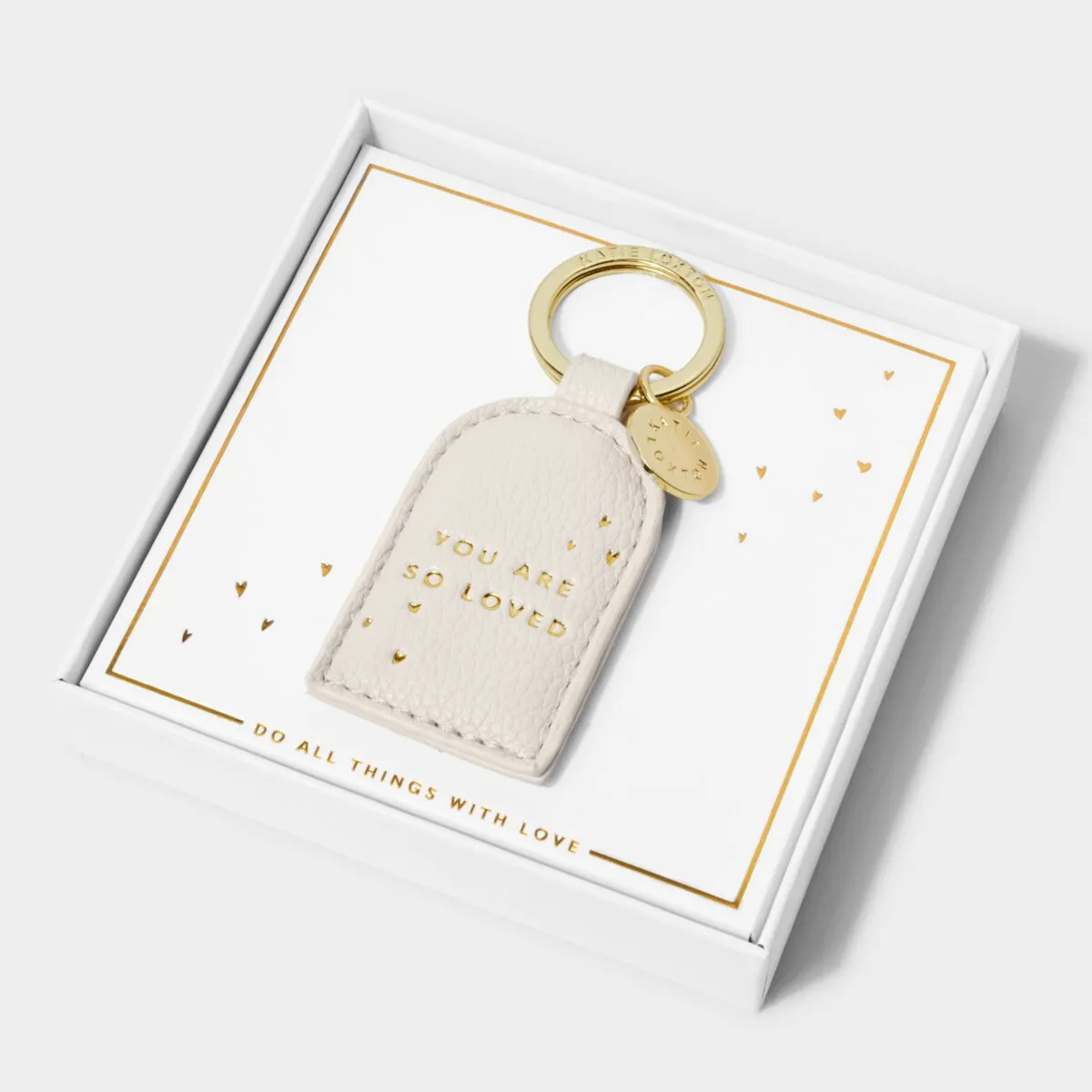 'You Are So Loved' Boxed Keyring | Off White