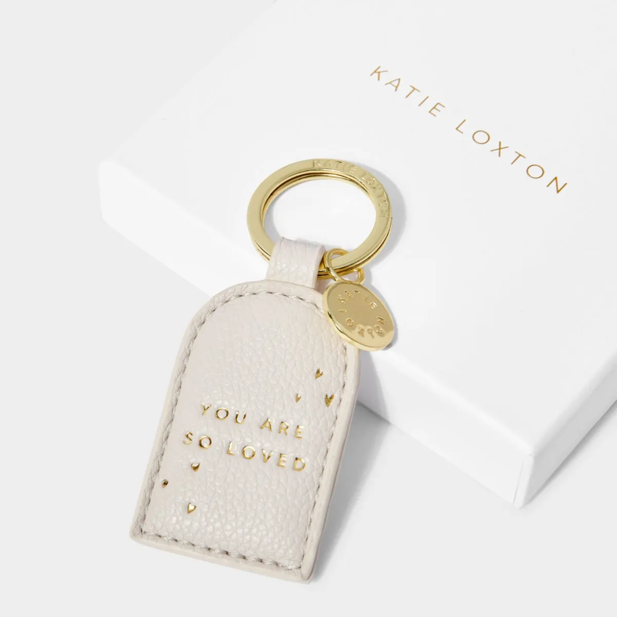 'You Are So Loved' Boxed Keyring | Off White